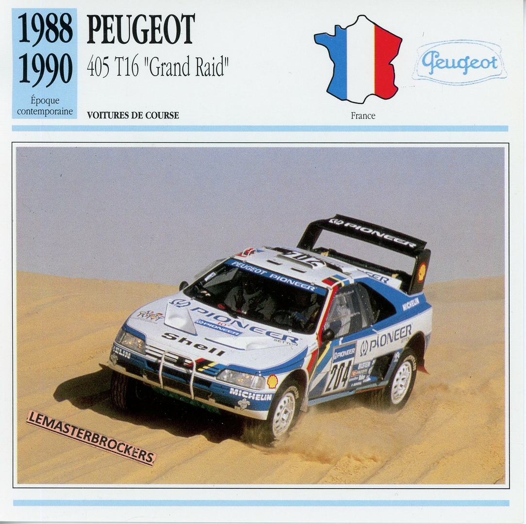 Fiche Technique 405 T16