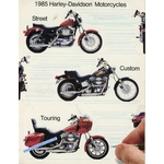 BROCHURE-MOTO-1985-HARLEY-DAVIDSON-STREET-CUSTOM-TOURING-POSTER-MOTO-LEMASTERBROCKERS-PROSPECTUS