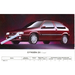BROCHURE CITROEN ZX 1996