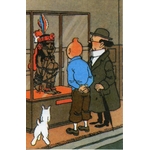 TINTIN-CHROMO-VIGNETTE -BOULES-CRISTAL-HERGÉ-BELGE-LEMASTERBROCKERS