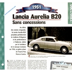 FICHE LANCIA AURELIA B20 1951 - FICHE AUTO COLLECTION