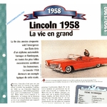 FICHE LINCOLN CONTINENTAL 1958