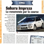 SUBARU IMPREZA GT TURBO 1993 FICHE TECHNIQUE