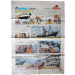 PLANCHE GASTON LAGAFFE FRANQUIN  POSTER DU JOURNAL DE SPIROU 1982