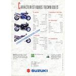 brochure moto SUZUKI GSX-R 1100 W GSXR1100W 1993