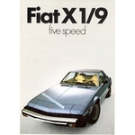 BROCHURE FIAT X1-9 FIVE SPEED 1978 EN ALLEMAND