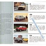 brochure PEUGEOT 104 GAMME Z 104Z 104ZR 104ZS 104ZA 1981