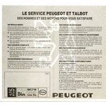 PEUGEOT 104 GAMME Z 104Z 104ZR 104ZS 104ZA 1981