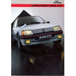 brochure PEUGEOT 205 GTI 1984