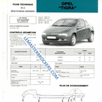 OPEL TIGRA SUR LA FICHE TECHNIQUE CARROSSERIE
