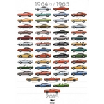 TOUTES LES MUSTANG 1964 2015 - LEMASTERBROCKERS - TOILE AUTOMOBILE DE COLLECTION