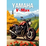 YAMAHA V-MAX - TOILE MOTO 60X80CM DECORATION MURALE VENDU SANS CADRE