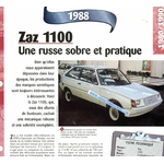 ZAZ 1100 1988 FICHE TECHNIQUE AUTOMOBILE RUSSE