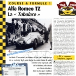 ALFA ROMEO TZ LA TUBOLARE - FICHE COURSE ET FORMULE 1 1963-1965