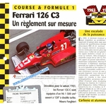 FERRARI 126 C3 - FICHE COURSE ET FORMULE 1 1983