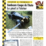 SUNBEAM COUPE DE L' AUTO 1912 - FICHE COURSE ET FORMULE 1