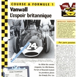 FICHE VANWALL FORMULE 1 - FICHE COURSE 1956-1958