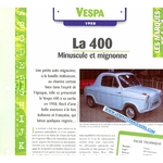 FICHE VESPA 400 1958