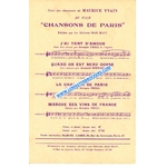 PARTITION ANCIENNE LA CHANSON DE PARIS - EDITION MAX-BLOT PARIS