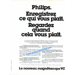 PUBLICITÉ PHILIPS MAGNÉTOSCOPE VCR - ADVERTISING 1979