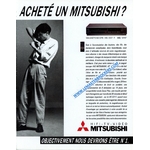 PUBLICITÉ MITSUBISHI HS-337 F HQ VHS MAGNÉTOSCOPE - ADVERTISING 1986