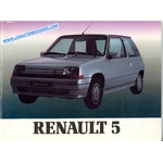 RENAULT 5 - NOTICE ENTRETIEN ORIGINAL
