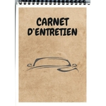 CARNET ENTRETIEN VEHICULE a spirale