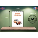 CARNET DENTRETIEN VOITURE DE COLLECTION ORANGE