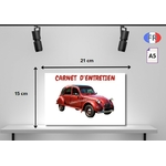 CARNET ENTRETIEN RESTAURATION CITROEN 2CV ROUGE DEUCH