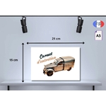 CARNET ENTRETIEN VOITURE DE COLLECTION FOURGONNETTE