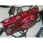 NIKON COOLPIX S9500 18.1MP ZOOM 22X ROUGE