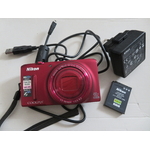 NIKON COOLPIX S9500 18.1MP ZOOM 22X ROUGE