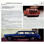 FICHE PRESSE VOLKSWAGEN 1600 VARIANT