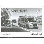 CAHIER DONNES TECHNIQUES KNAUS FOURGON 2016