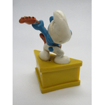 FIGURINE SCHTROUMPF BASSISTE GUITARE JOYEUX ANNIVERSAIRE 1980