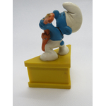 FIGURINE SCHTROUMPF BASSISTE GUITARE JOYEUX ANNIVERSAIRE 1980