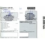 TOYOTA CARNET DENTRETIEN ORIGINAL DE 1989