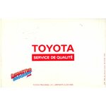 CARNET DENTRETIEN TOYOTA YOUNGTIMERS