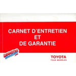 CARNET D'ENTRETIEN TOYOTA ORIGINAL 1989