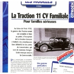 FICHE AUTO CITROEN TRACTION 11CV FAMILIALE 1934