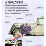 FICHE AUTO CITROEN 22 TRACTION 1934