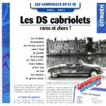 FICHE AUTO CITROEN DS CABRIOLET 1961-1971
