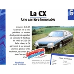 FICHE TECHNIQUE CITROEN CX 1974