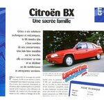 FICHE TECHNIQUE CITROEN BX 1982