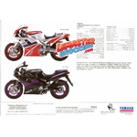 BROCHURE MOTO YAMAHA FZR1000 1993
