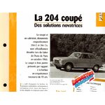 FICHE TECHNIQUE PEUGEOT 204 COUPE - 1967