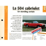 FICHE PEUGEOT 504 CABRIOLET 1969