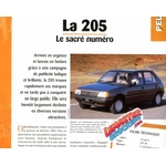 FICHE TECHNIQUE PEUGEOT 205 SR - 1983
