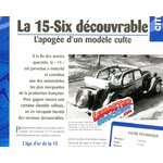 FICHE TECHNIQUE CITROEN 15 SIX DECOUVRABLE 1949