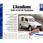 FICHE TECHNIQUE CITROEN ACADIANE 1978